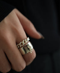 Frost Circle3 Double W Ring