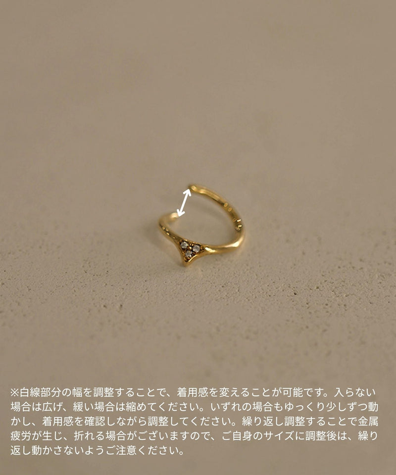K10Symbol C DIA S Earcuff