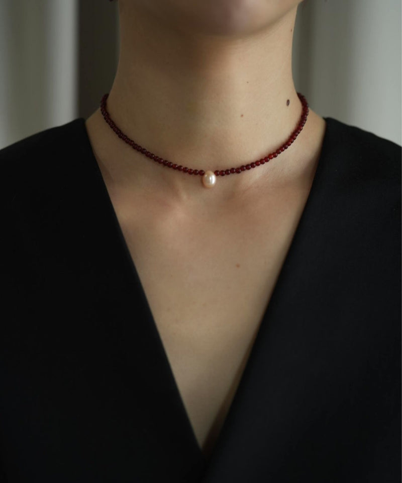 【Limited】Growth C Pearl x Gem S Necklace