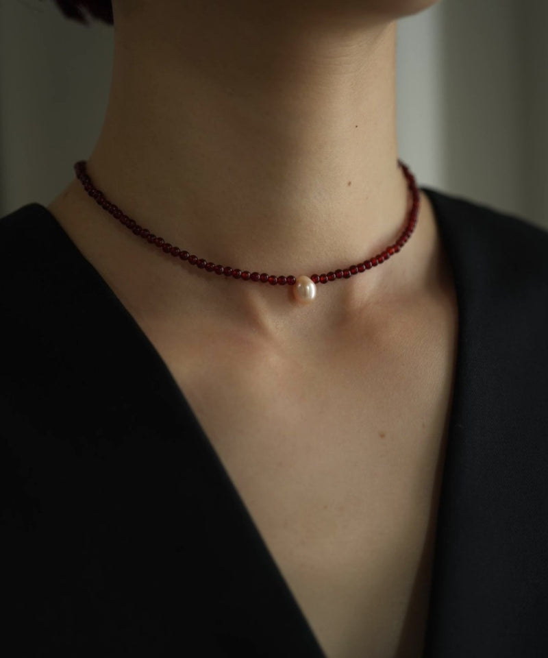 【Limited】Growth C Pearl x Gem S Necklace