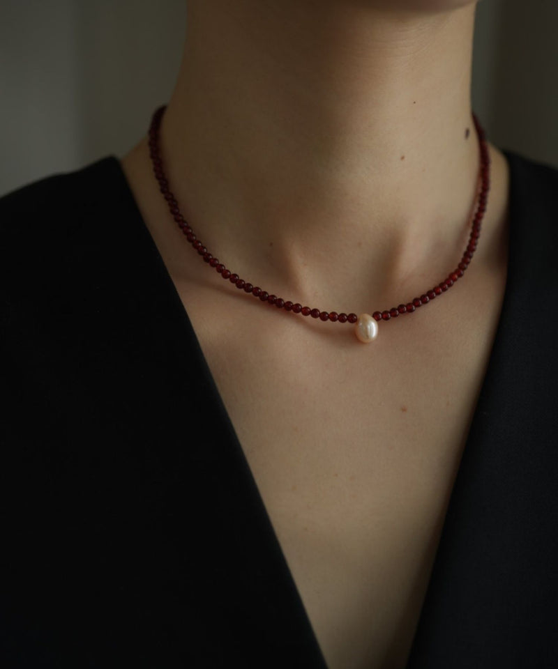 【Limited】Growth C Pearl x Gem S Necklace