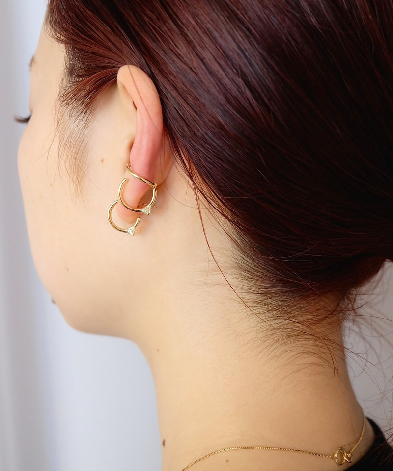 K10Symbol Hoop DIA S Pierced