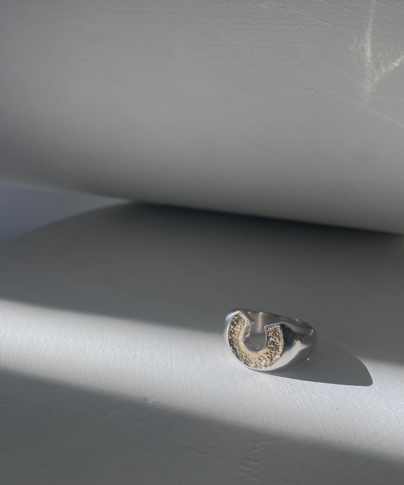 Briller Signet Horseshoe M Ring