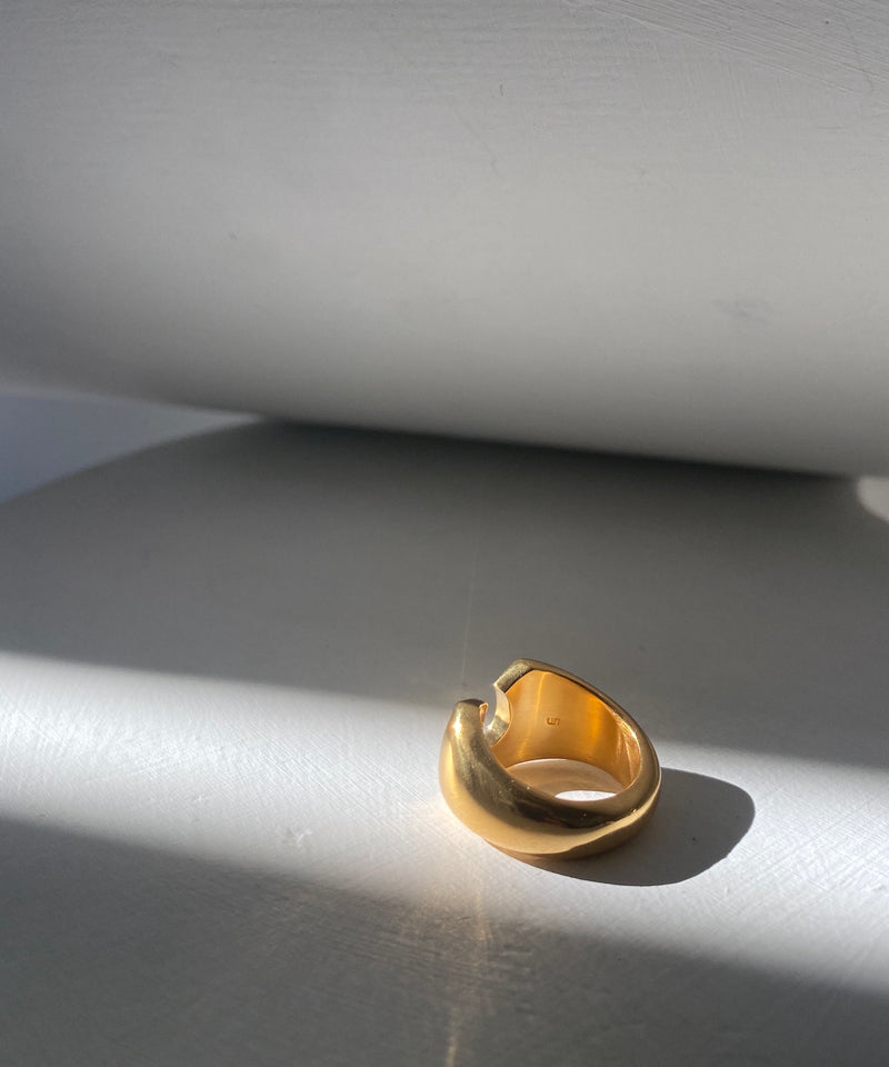 Briller Signet Horseshoe M Ring