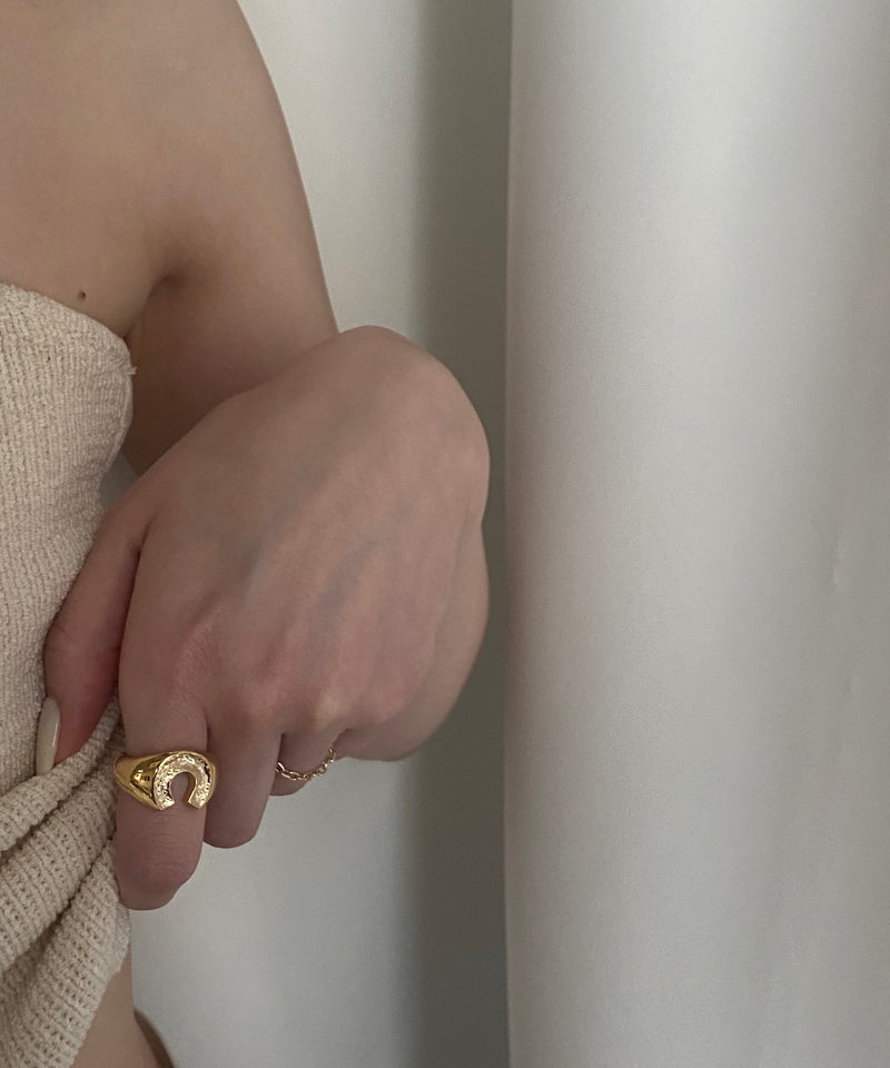 Briller Signet Horseshoe S Ring